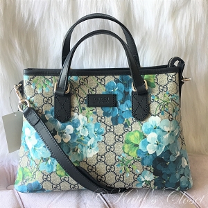 NEW GUCCI GG Bloom Blue Satchel