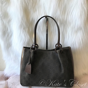 Gucci Canvas Brown Handbag- Small
