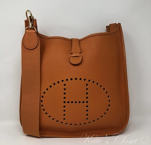 HERMES Evelyne GM Cross Body Bag F Square