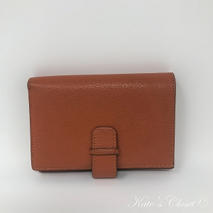Hermès Orange Compact Two-fold Wallet