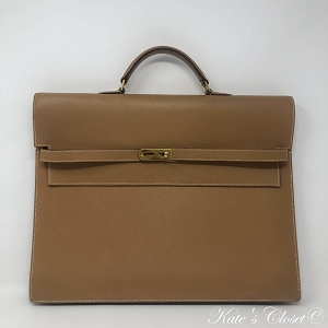 HERMES Kelly Vintage Depeche 38 Epsom Briefcase