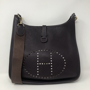 HERMES Vintage Evelyne E Square Purple Cross Body